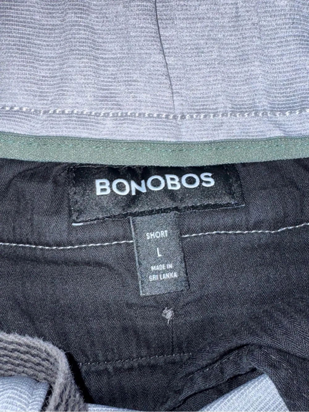 Bobobos Men's Gray Elastic-Waist Casual Pants short length